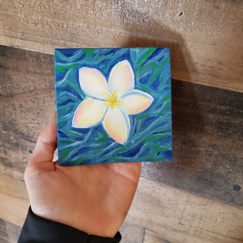 Plumeria Flower Tropical Painting